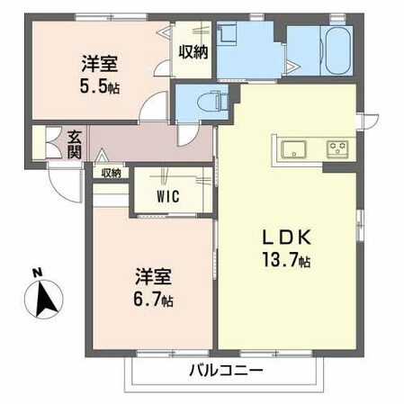 メゾン・ドセリーヌⅠの物件間取画像